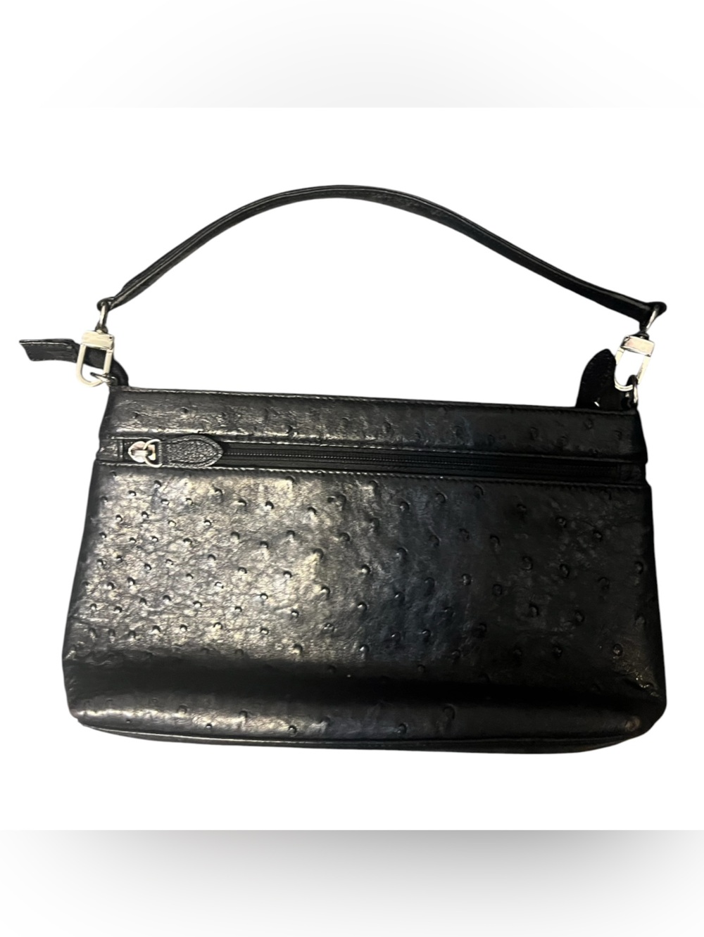 Black Ostrich Bag
